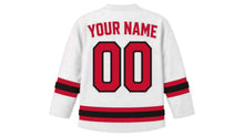 Load image into Gallery viewer, Austria Original Hockey Jersey in White, back view with your name and number