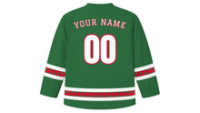 Load image into Gallery viewer, Austrian National Day Original Hockey Jersey in Alpine Green, back view with your name and number