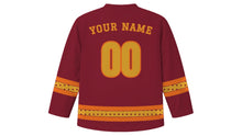Load image into Gallery viewer, Autumn Equinox Original Hockey Jersey in Burgundy, back view with your name and number