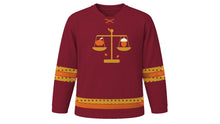 Load image into Gallery viewer, Autumn Equinox Original Hockey Jersey in Burgundy, front view – custom name and number