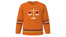 Load image into Gallery viewer, Autumn Equinox Original Hockey Jersey in Harvest Orange, front view – custom name and number
