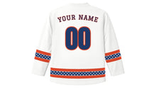 Load image into Gallery viewer, Awa Odori Original Hockey Jersey in White, back view with your name and number