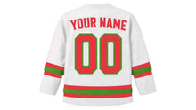 Load image into Gallery viewer, Azerbaijan Original Hockey Jersey in White, back view with your name and number
