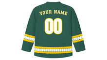 Load image into Gallery viewer, Back to School Original Hockey Jersey in Chalkboard Green, back view with your name and number