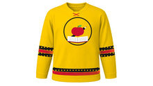 Load image into Gallery viewer, Back to School Original Hockey Jersey in School Bus Yellow, front view – custom name and number
