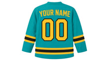 Load image into Gallery viewer, Bahamas Original Hockey Jersey in Aquamarine, back view with your name and number