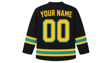 Load image into Gallery viewer, Bahamas Original Hockey Jersey in Black, back view with your name and number
