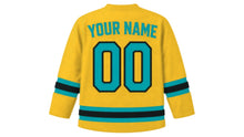 Load image into Gallery viewer, Bahamas Original Hockey Jersey in Gold, back view with your name and number
