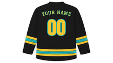 Load image into Gallery viewer, Bahamas Independence Day Original Hockey Jersey in Black, back view with your name and number