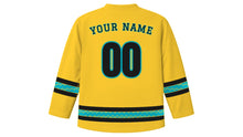 Load image into Gallery viewer, Bahamas Independence Day Original Hockey Jersey in Gold, back view with your name and number