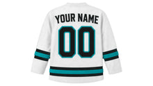 Load image into Gallery viewer, Bahamas Original Hockey Jersey in White, back view with your name and number