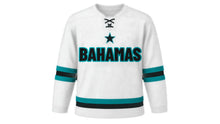 Load image into Gallery viewer, Bahamas Original Hockey Jersey in White, front view – custom name and number