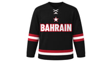 Load image into Gallery viewer, Bahrain Original Hockey Jersey in Black, front view – custom name and number