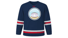 Load image into Gallery viewer, Bahrain National Day Original Hockey Jersey in Gulf Navy, front view – custom name and number