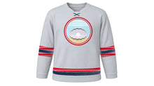 Load image into Gallery viewer, Bahrain National Day Original Hockey Jersey in Pearl Gray, front view – custom name and number