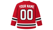 Load image into Gallery viewer, Bahrain Original Hockey Jersey in Red, back view with your name and number