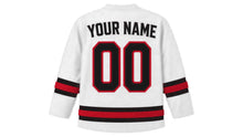 Load image into Gallery viewer, Bahrain Original Hockey Jersey in White, back view with your name and number