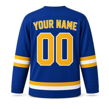 Load image into Gallery viewer, Baisakhi Original Hockey Jersey in Blue, back view with your name and number