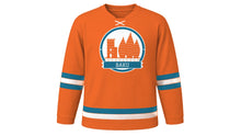 Load image into Gallery viewer, Baku Original Hockey Jersey in Flame Orange, front view – custom name and number
