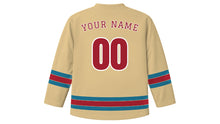 Load image into Gallery viewer, Baku Original Hockey Jersey in Old City Sand, back view with your name and number
