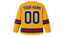 Load image into Gallery viewer, Bangkok Original Hockey Jersey in Gold, back view with your name and number