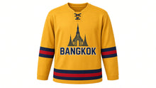 Load image into Gallery viewer, Bangkok Original Hockey Jersey in Gold, front view – custom name and number