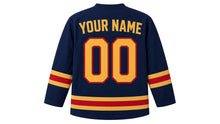 Load image into Gallery viewer, Bangkok Original Hockey Jersey in Navy, back view with your name and number