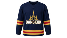 Load image into Gallery viewer, Bangkok Original Hockey Jersey in Navy, front view – custom name and number