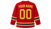 Load image into Gallery viewer, Bangkok Original Hockey Jersey in Red, back view with your name and number
