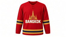 Load image into Gallery viewer, Bangkok Original Hockey Jersey in Red, front view – custom name and number