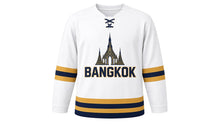 Load image into Gallery viewer, Bangkok Original Hockey Jersey in White, front view – custom name and number