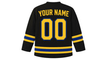 Load image into Gallery viewer, Barbados Original Hockey Jersey in Black, back view with your name and number