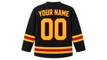 Load image into Gallery viewer, Barcelona Original Hockey Jersey in Black, back view with your name and number