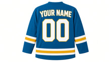 Load image into Gallery viewer, Barcelona Original Hockey Jersey in Teal, back view with your name and number