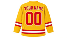 Load image into Gallery viewer, Barcelona Original Hockey Jersey in Yellow, back view with your name and number