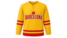 Load image into Gallery viewer, Barcelona Original Hockey Jersey in Yellow, front view – custom name and number
