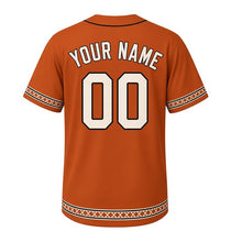 Load image into Gallery viewer, Bascule Bridge Lift Milwaukee Baseball Jersey in Rivet Rust, back view with your name and number – girder-stripe sleeves