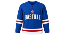 Load image into Gallery viewer, Bastille Day Original Hockey Jersey in Blue, front view – custom name and number