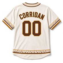 Load image into Gallery viewer, Growler Fill Beer Baseball Jersey in Malt Cream, back view with your name and number