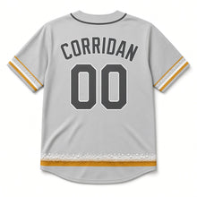 Load image into Gallery viewer, Growler Fill Beer Baseball Jersey in Cellar Gray, back view with your name and number