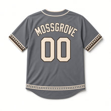 Load image into Gallery viewer, Stout Cascade Beer Baseball Jersey in Nitro Slate, back view with your name and number
