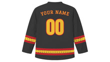 Load image into Gallery viewer, Befana Original Hockey Jersey in Charcoal, back view with your name and number