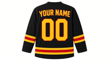 Load image into Gallery viewer, Beijing Original Hockey Jersey in Black, back view with your name and number