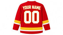 Load image into Gallery viewer, Beijing Original Hockey Jersey in Red, back view with your name and number
