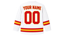Load image into Gallery viewer, Beijing Original Hockey Jersey in White, back view with your name and number