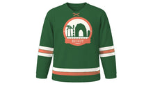 Load image into Gallery viewer, Beirut Original Hockey Jersey in Cedar Green, front view – custom name and number