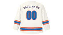 Load image into Gallery viewer, Beirut Original Hockey Jersey in Jasmine White, back view with your name and number