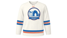 Load image into Gallery viewer, Beirut Original Hockey Jersey in Jasmine White, front view – custom name and number