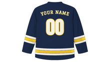Load image into Gallery viewer, Belfast Original Hockey Jersey in Harbour Navy, back view with your name and number