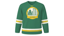 Load image into Gallery viewer, Belfast Original Hockey Jersey in Lough Green, front view – custom name and number